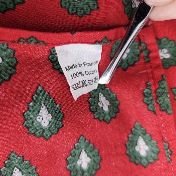 Les Olivades Quilted Placemats Set 2 with 4 Napkins Red Green Provencal France - Picture 10 of 10